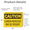 Signmission Carbon Monoxide May Be Present OSHA Caution Sign, Vinyl Decal, 24in W x 18in L, 2PK OS-2PACK-CS-D-1824-L-19122 - alternate 5